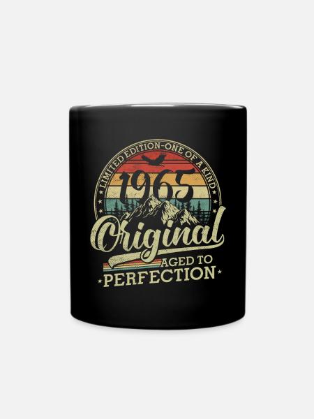Vintage né en 1965 Vintage Vintage Anniversaire - Mug uni - noir
