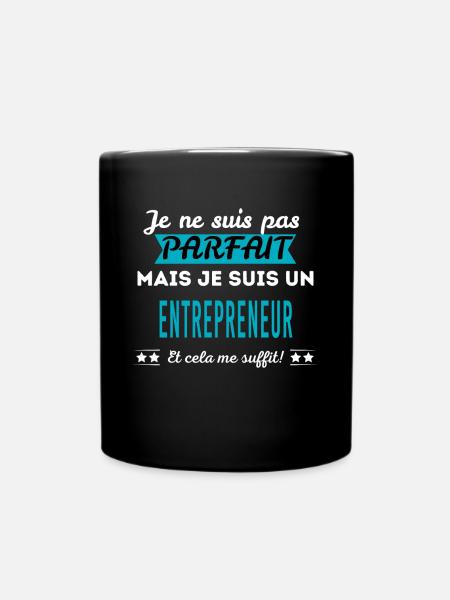 Je ne suis pas parfait ENTREPRENEUR - Mug uni - noir