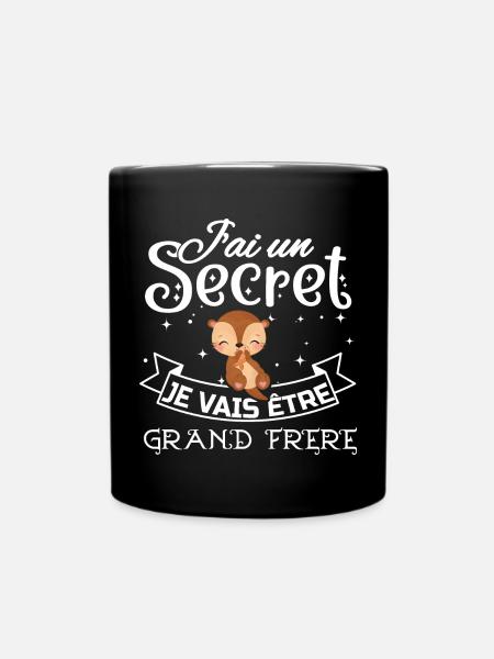 Annonce Bébé Secret Futur Grande Frère Body Unique - Mug uni - noir