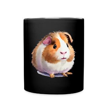 cute guinea pig - Full Colour Mug - black - Front