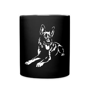 German Shepherd "Black Edition" - Full Colour Mug - black - Front