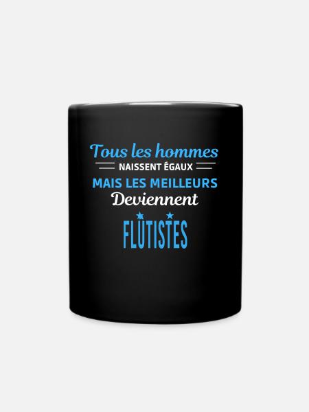 tous les hommes naissent égaux Flûtistes - Mug uni - noir