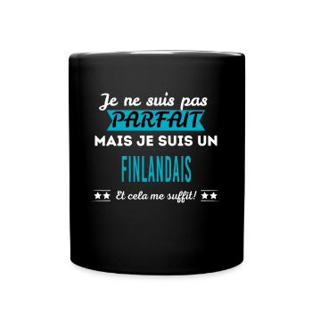 Je ne suis pas parfait FINLANDAIS - Mug uni - noir - Devant