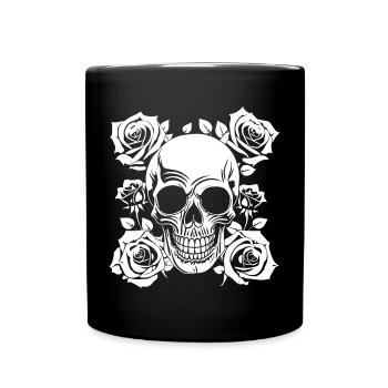 Horror Skull Skull Art Skull Gothic Heavy Metal - Full Colour Mug - black - Front