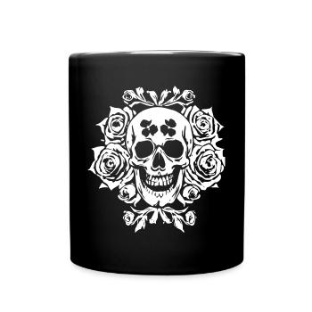 Horror Skull Skull Art Skull Gothic Heavy Metal - Full Colour Mug - black - Front