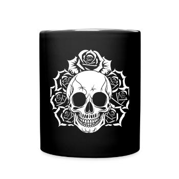 Horreur Crâne Crâne Art Crâne Gothique Heavy Metal - Mug uni - noir - Devant