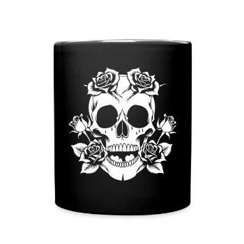 Horror Skull Skull Art Skull Gothic Heavy Metal - Full Colour Mug - black - Front