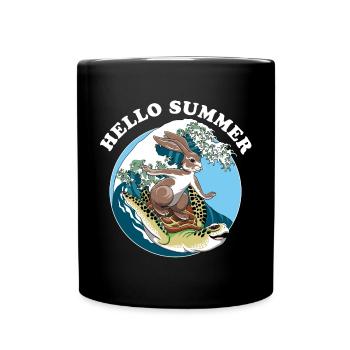 Hallo Sommer - Hallo Sommer - Tasse einfarbig - Schwarz - Vorne