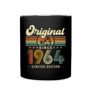1964 Jahrgang Vintage Retro Geburtstag Geschenk - Tasse einfarbig - Schwarz - Vorne