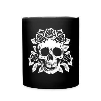Horreur Crâne Crâne Art Crâne Gothique Heavy Metal - Mug uni - noir - Devant