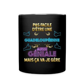 Guadeloupéenne géniale Femme Cadeau Cousine Soeur - Mug uni - noir - Devant