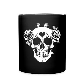 Horror Skull Skull Art Skull Gothic Heavy Metal - Full Colour Mug - black - Front