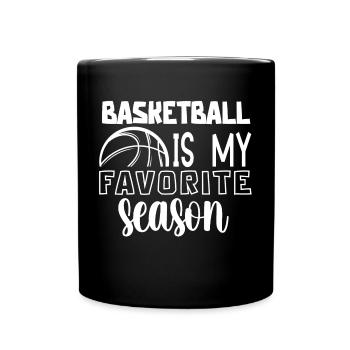 Basketball Spruch Motiv I Basketballer - Tasse einfarbig - Schwarz - Vorne