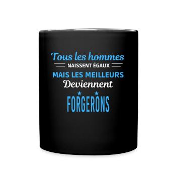 tous les hommes naissent égaux Forgerons - Mug uni - noir - Devant