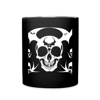 Horreur Crâne Crâne Art Crâne Gothique Heavy Metal - Mug uni - noir - Devant