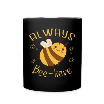 Cute Honeybee Bee Bumblebee Design - Full Colour Mug - black - Front