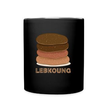 Lebkuchen Fränkisch - Tasse einfarbig - Schwarz - Vorne