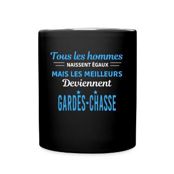 tous les hommes naissent égaux Gardes-chasse - Mug uni - noir - Devant