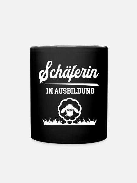 Schäferin in Ausbildung Schäferausbildung Lehre - Tasse einfarbig - Schwarz