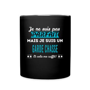 Je ne suis pas parfait GARDE CHASSE - Mug uni - noir - Devant