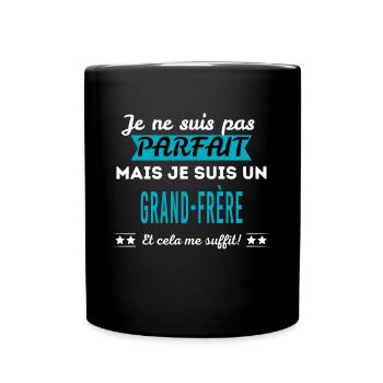 Je ne suis pas parfait GRAND-FRÈRE - Mug uni - noir - Devant