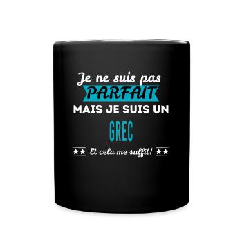 Je ne suis pas parfait GREC - Mug uni - noir - Devant