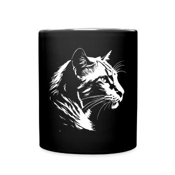 Cat 5 - Full Colour Mug - black - Front