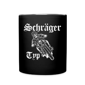 Schräger Typ Cruiser - Tasse einfarbig - Schwarz - Vorne