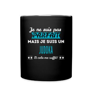 Je ne suis pas parfait JUDOKA - Mug uni - noir - Devant