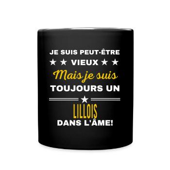 Je suis peut-être vieux LILLOIS - Mug uni - noir - Devant