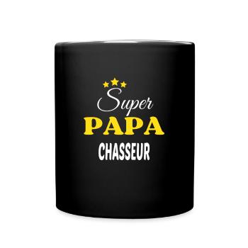 Super Papa CHASSEUR ANNIVERSAIRE - Mug uni - noir - Devant