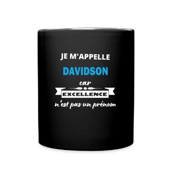 Je m appelle excellence Davidson - Mug uni - noir - Devant