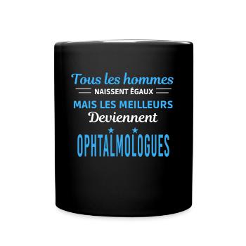 tous les hommes naissent égaux Ophtalmologues - Mug uni - noir - Devant