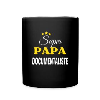 Super Papa DOCUMENTALISTE ANNIVERSAIRE - Mug uni - noir - Devant
