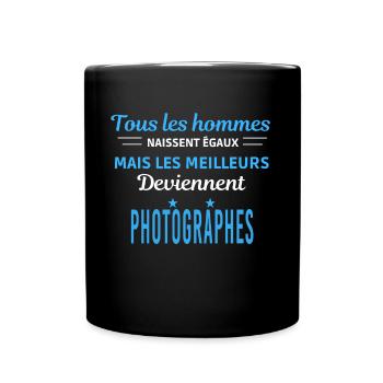 tous les hommes naissent égaux Photographes - Mug uni - noir - Devant
