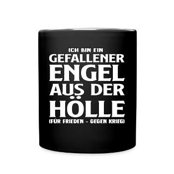 Gefallener Engel aus der Hölle - Tasse einfarbig - Schwarz - Vorne