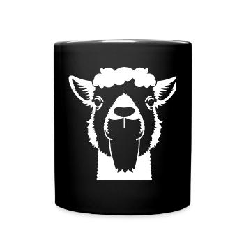 Drôle d’Alpaga Silhouette Effronté Fun Alpagas - Mug uni - noir - Devant