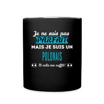 Je ne suis pas parfait POLONAIS - Mug uni - noir - Devant