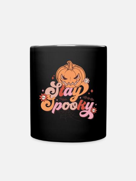 Halloween Kürbis Zombie Hexe Vampir Kostüm Spooky - Tasse einfarbig - Schwarz
