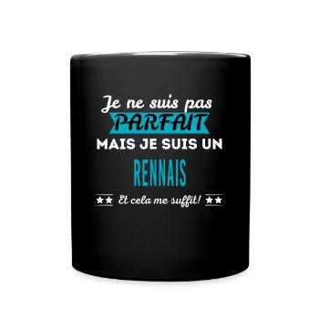 Je ne suis pas parfait RENNAIS - Mug uni - noir - Devant
