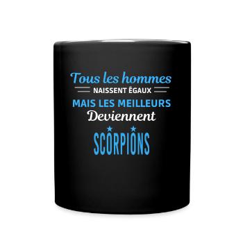 tous les hommes naissent égaux Scorpions - Mug uni - noir - Devant