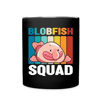 Blobfisch | Fische Aquaristik Blobfische Geschenke - Tasse einfarbig - Schwarz - Vorne