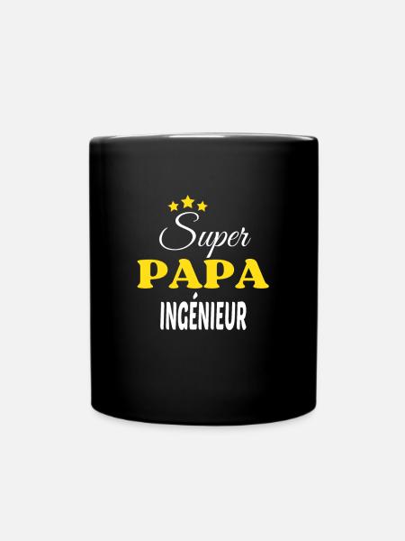 Super Papa INGÉNIEUR ANNIVERSAIRE - Mug uni - noir