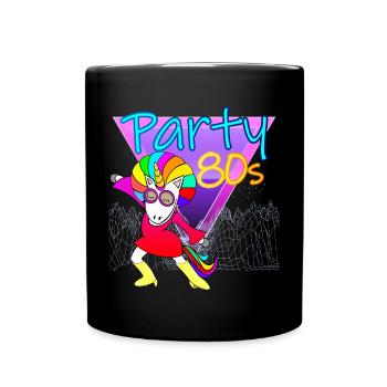 Party 80 humor fan 80er jahre geschenk frau - Tasse einfarbig - Schwarz - Vorne