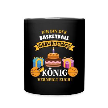 Basketball König Geburtstag Spieler Trainer Bball - Tasse einfarbig - Schwarz - Vorne