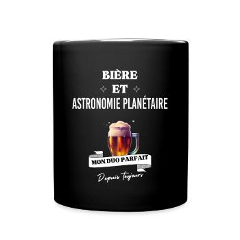 Bière Mon duo parfait depuis astronomie planétaire - Mug uni - noir - Devant