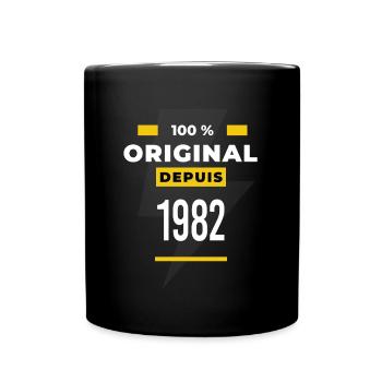 100 % original depuis 1982 CADEAU Anniversaire - Mug uni - noir - Devant