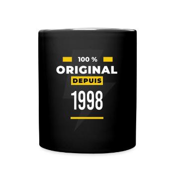 100 % original depuis 1998 CADEAU Anniversaire - Mug uni - noir - Devant