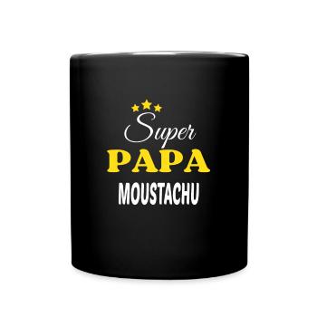 Super Papa MOUSTACHU ANNIVERSAIRE - Mug uni - noir - Devant