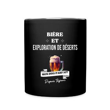 Bière Mon duo parfait et exploration de déserts - Mug uni - noir - Devant